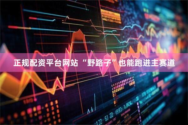 正规配资平台网站 “野路子”也能跑进主赛道